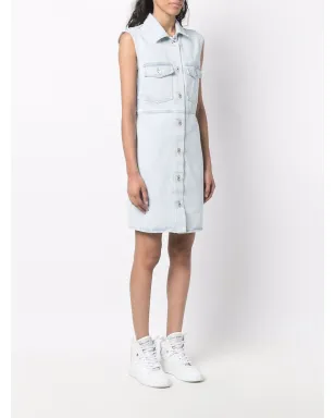 Off-White デニムシャツドレス ロゴプリント - サムネイル3