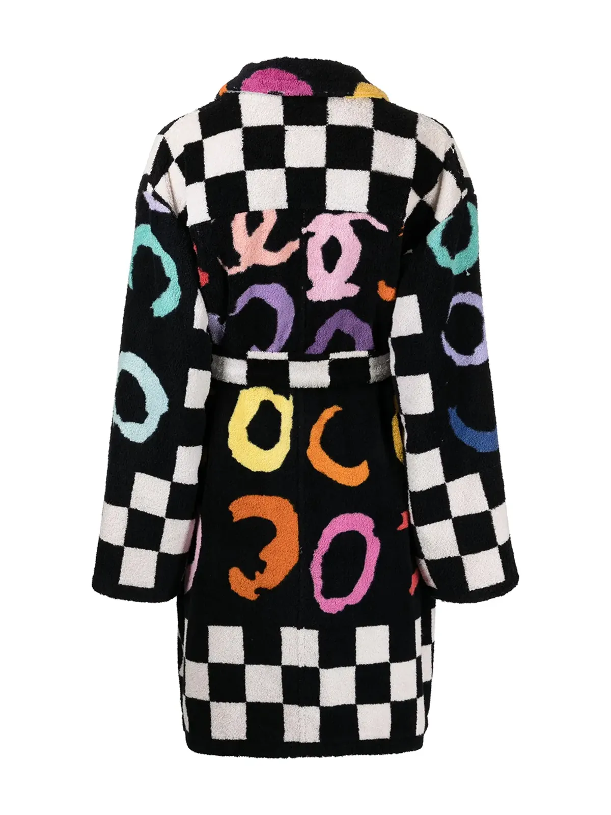 CHANEL Pre-Owned 1995 CCチェックプリント バスローブ - ブラック - 画像2