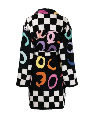 CHANEL Pre-Owned 1995 CCチェックプリント バスローブ - ブラック - サムネイル2