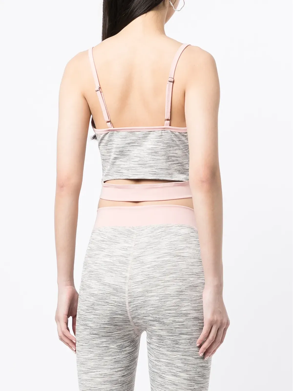 Onefifteen x BEYOND the RADAR cut-out cropped vest top - Grey - 画像4