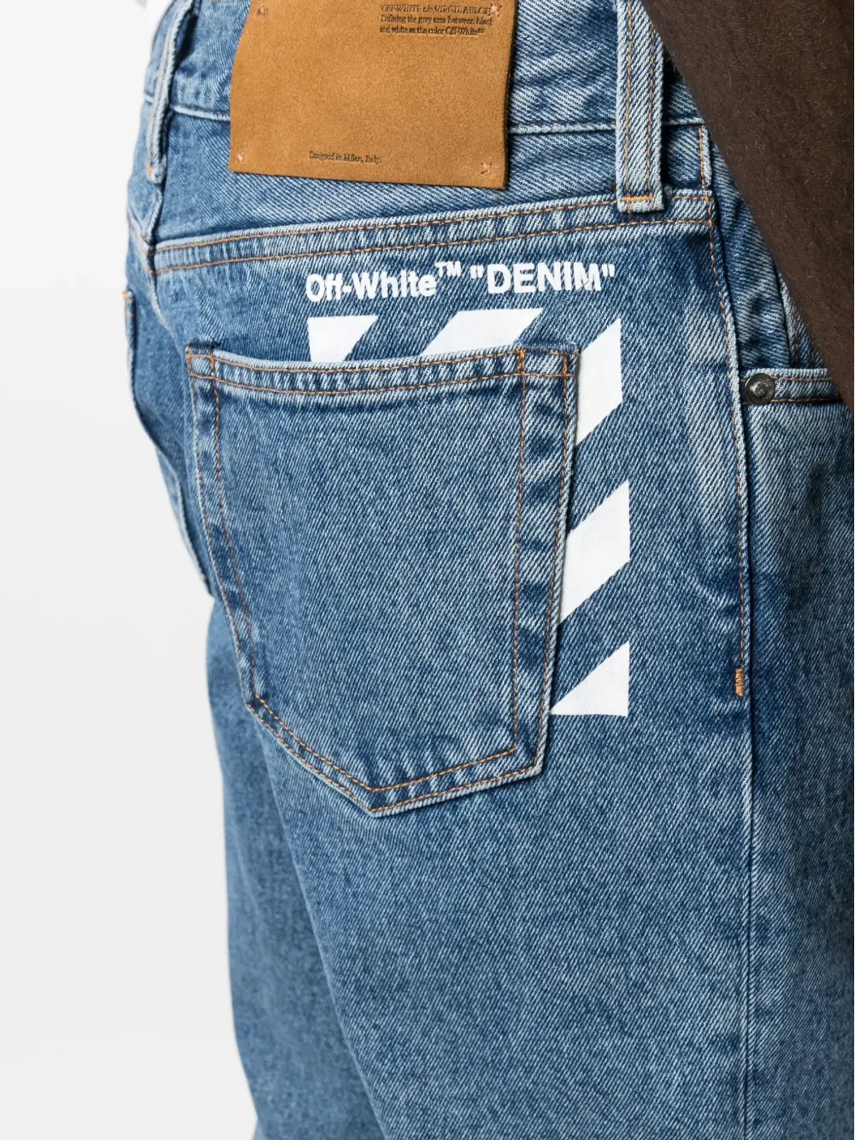 Off-White Diag-print スキニージーンズ - ブルー - 画像5