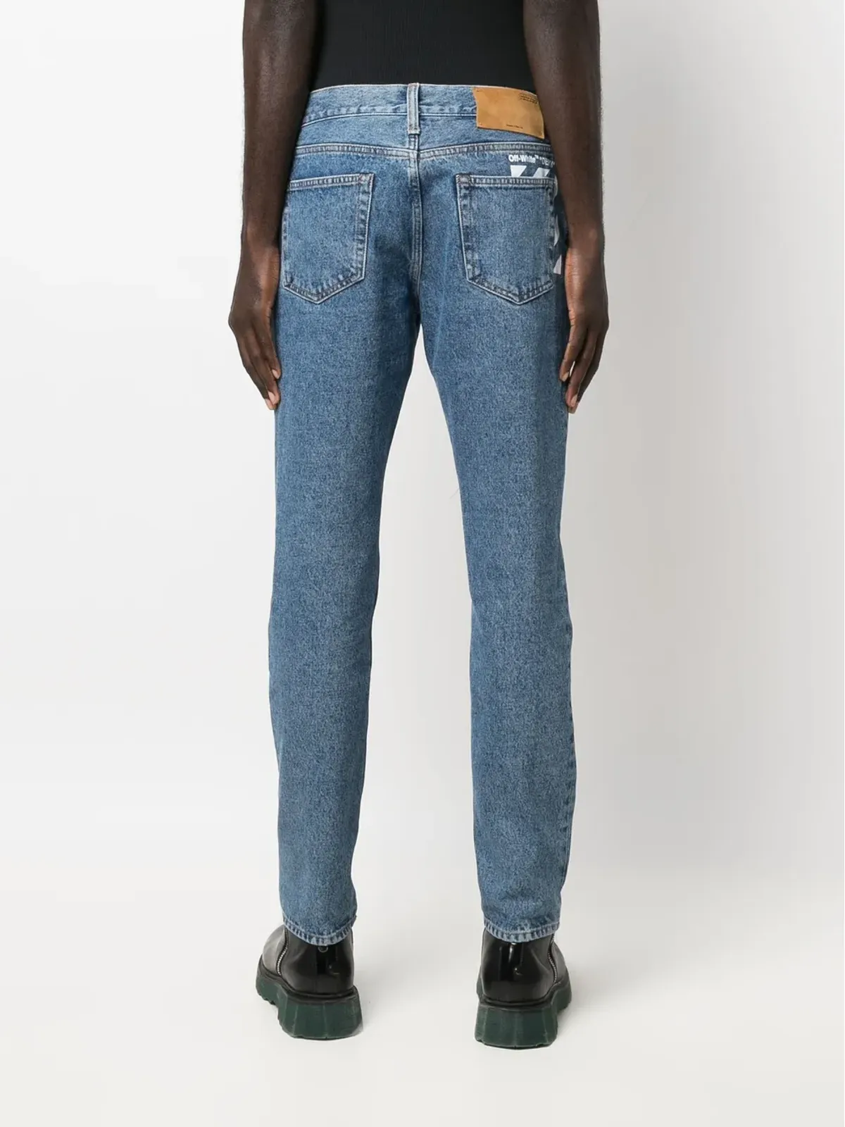 Off-White Diag-print スキニージーンズ - ブルー - 画像4