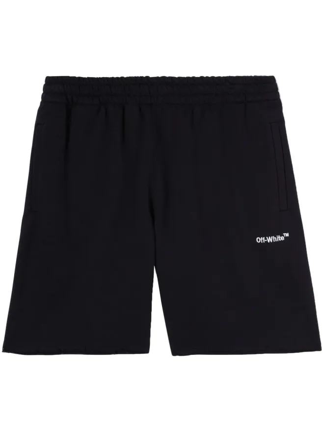 OFF-WHITE Off-White Helvetica logo track shorts - Blackの商品画像