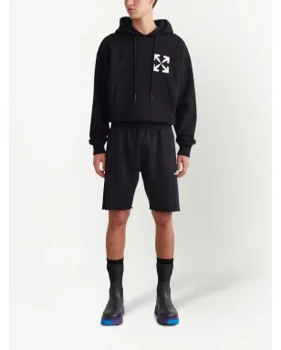 Off-White Helvetica logo track shorts - Black - サムネイル2