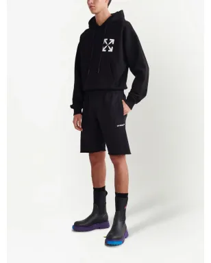 Off-White Helvetica logo track shorts - Black - サムネイル3