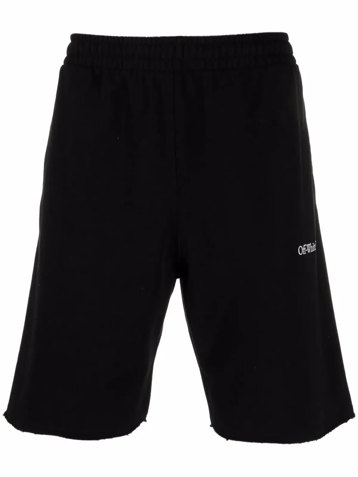 Off-White ロゴプリント膝丈トラックショーツ - ブラック - 画像1
