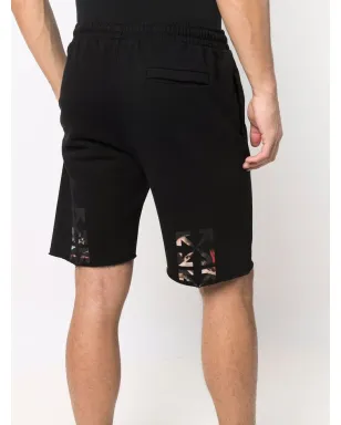 Off-White ロゴプリント膝丈トラックショーツ - ブラック - サムネイル5