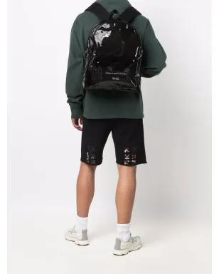 Off-White ロゴプリント膝丈トラックショーツ - ブラック - サムネイル2