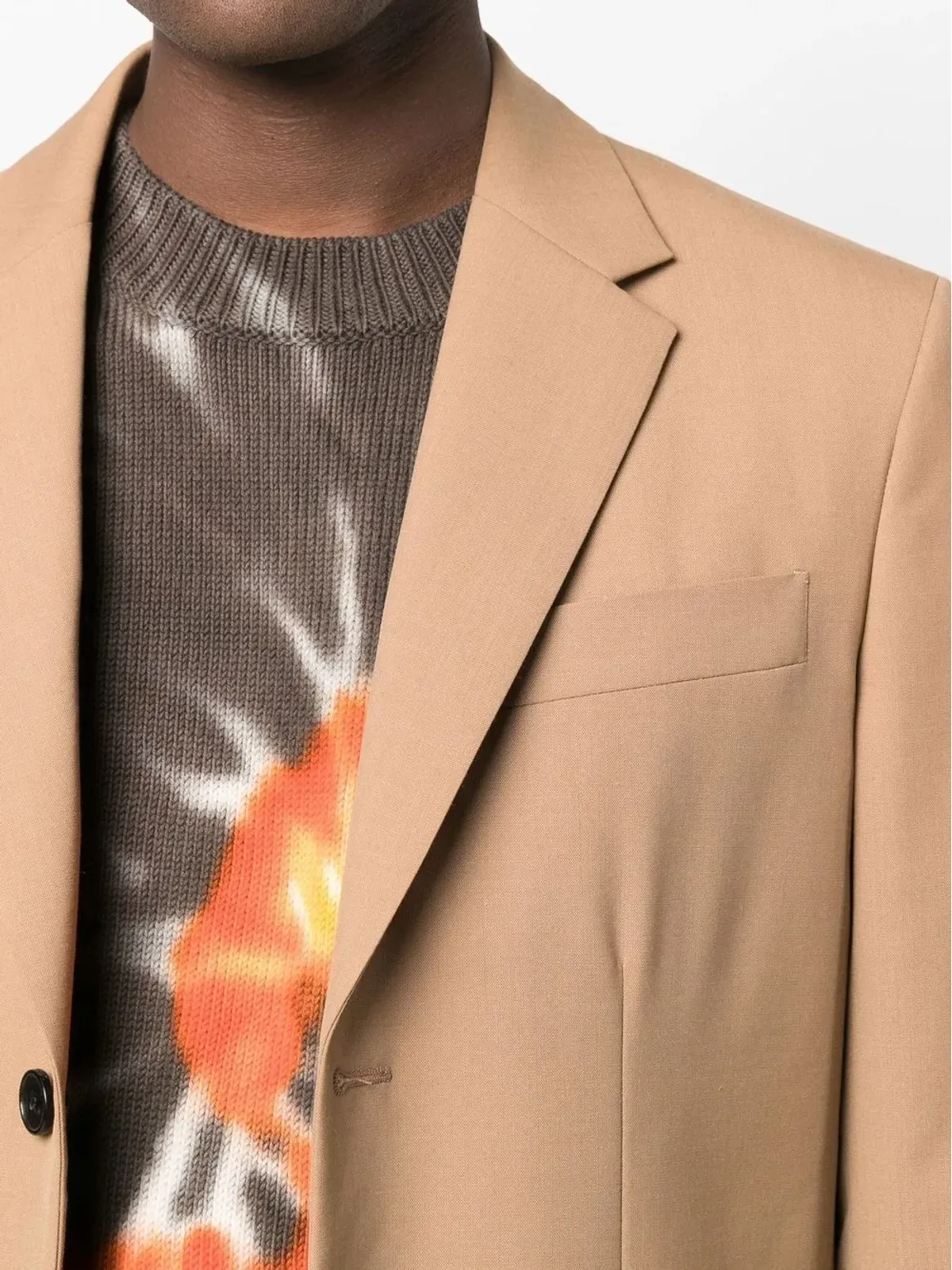 Off-White ポンテ シングルブレスト スリムフィット コート - 画像5