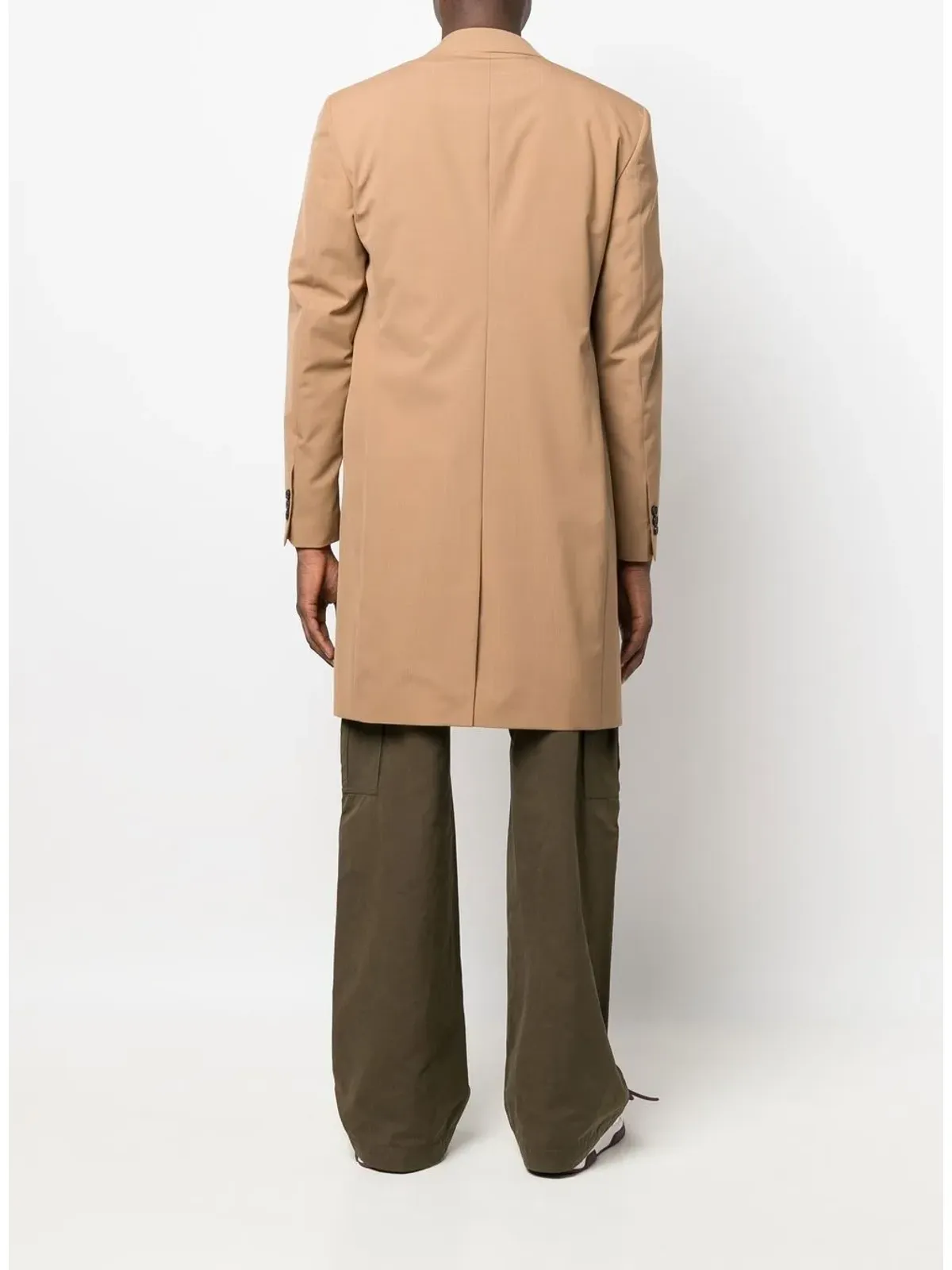 Off-White ポンテ シングルブレスト スリムフィット コート - 画像4