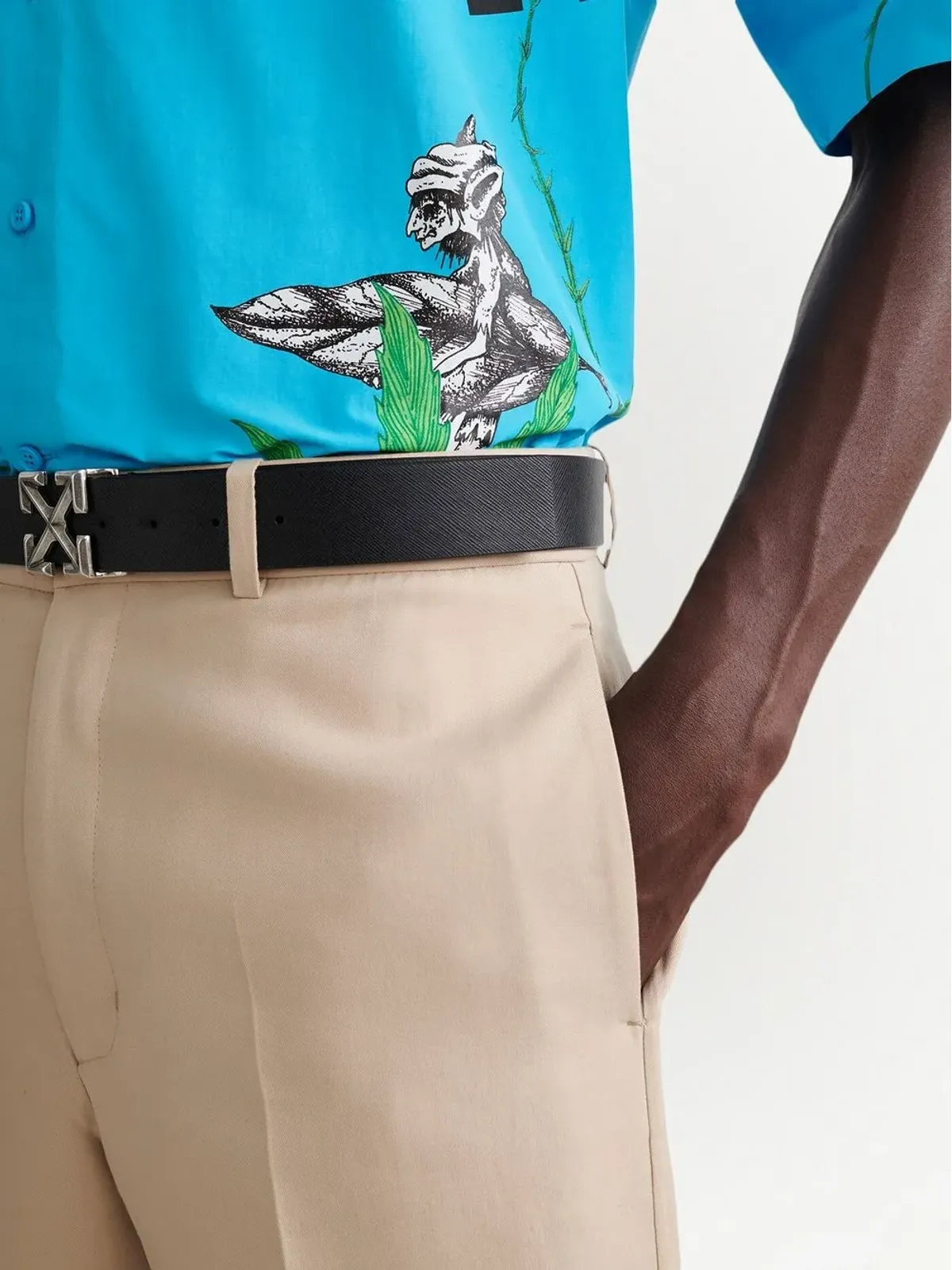 Off-White コットン テーラードパンツ - 画像5