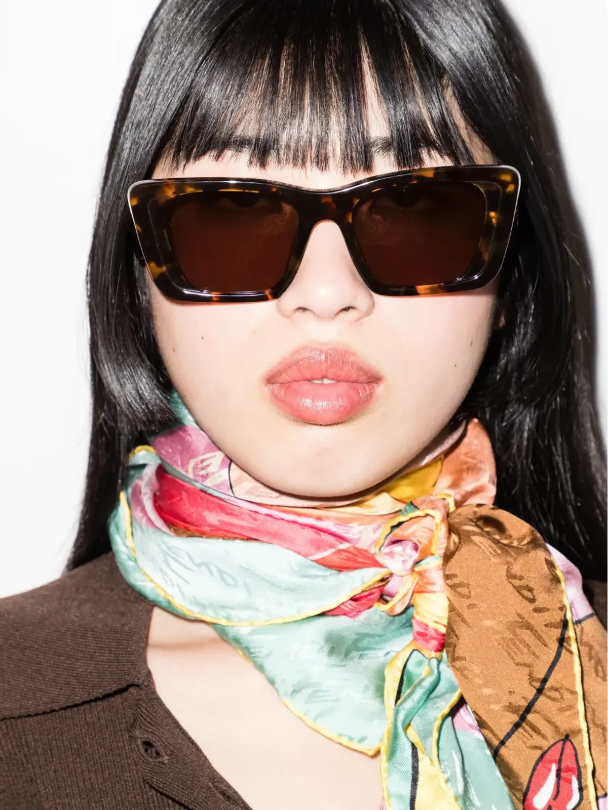 Prada Eyewear オーバーサイズ レクタンギュラーフレーム サングラス - 画像2