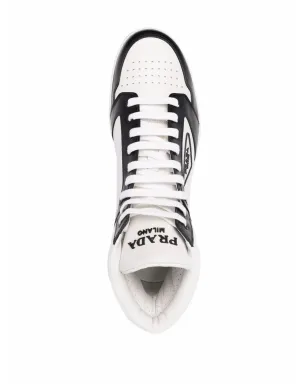 Prada triangle-logo contrast-trim sneakers - サムネイル4