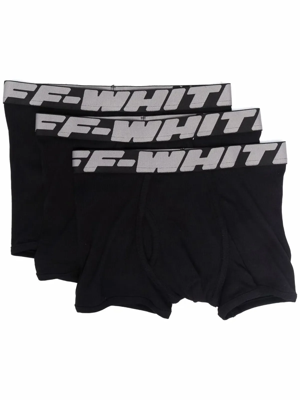 Off-White ロゴ入りウエストバンド ボクサーパンツ（3パック） - ブラック - 画像1