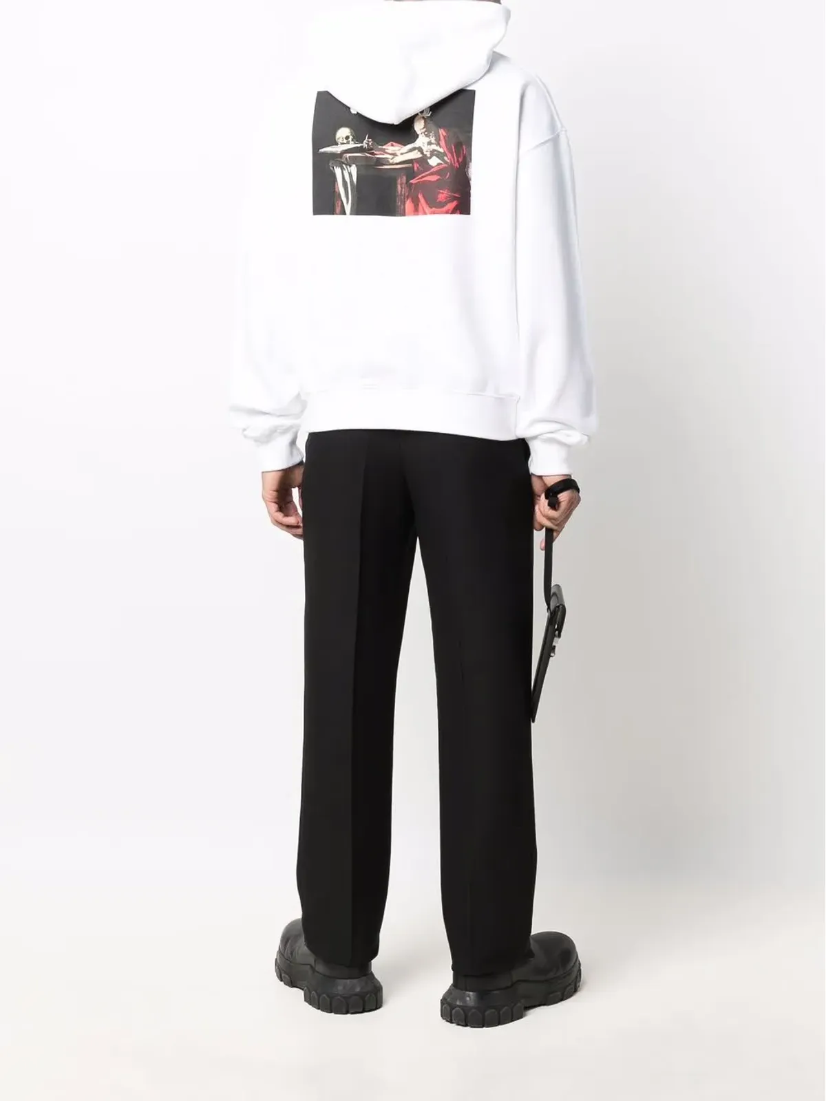 Off-White カラヴァッジョ ペイントオーバー フーディ - 画像2