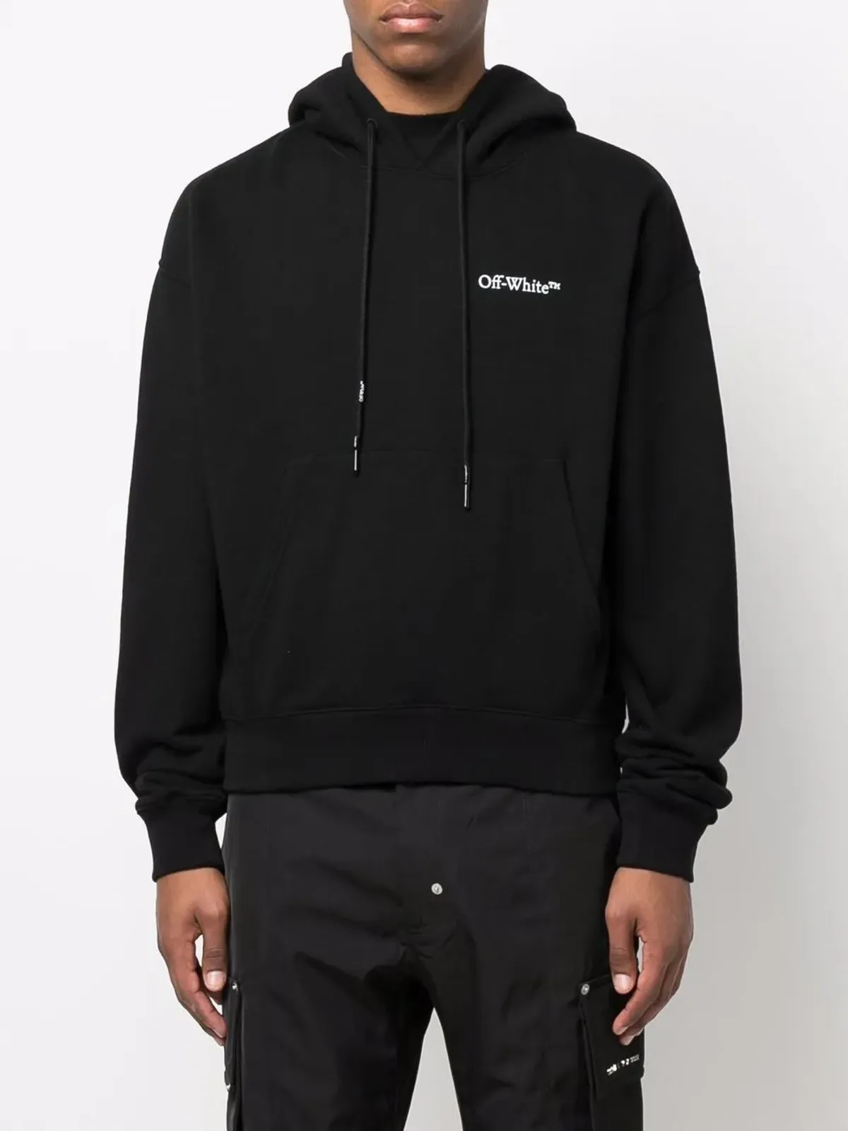 Off-White カラヴァッジョ・クラウンプリント・フーディ（ブラック） - 画像3