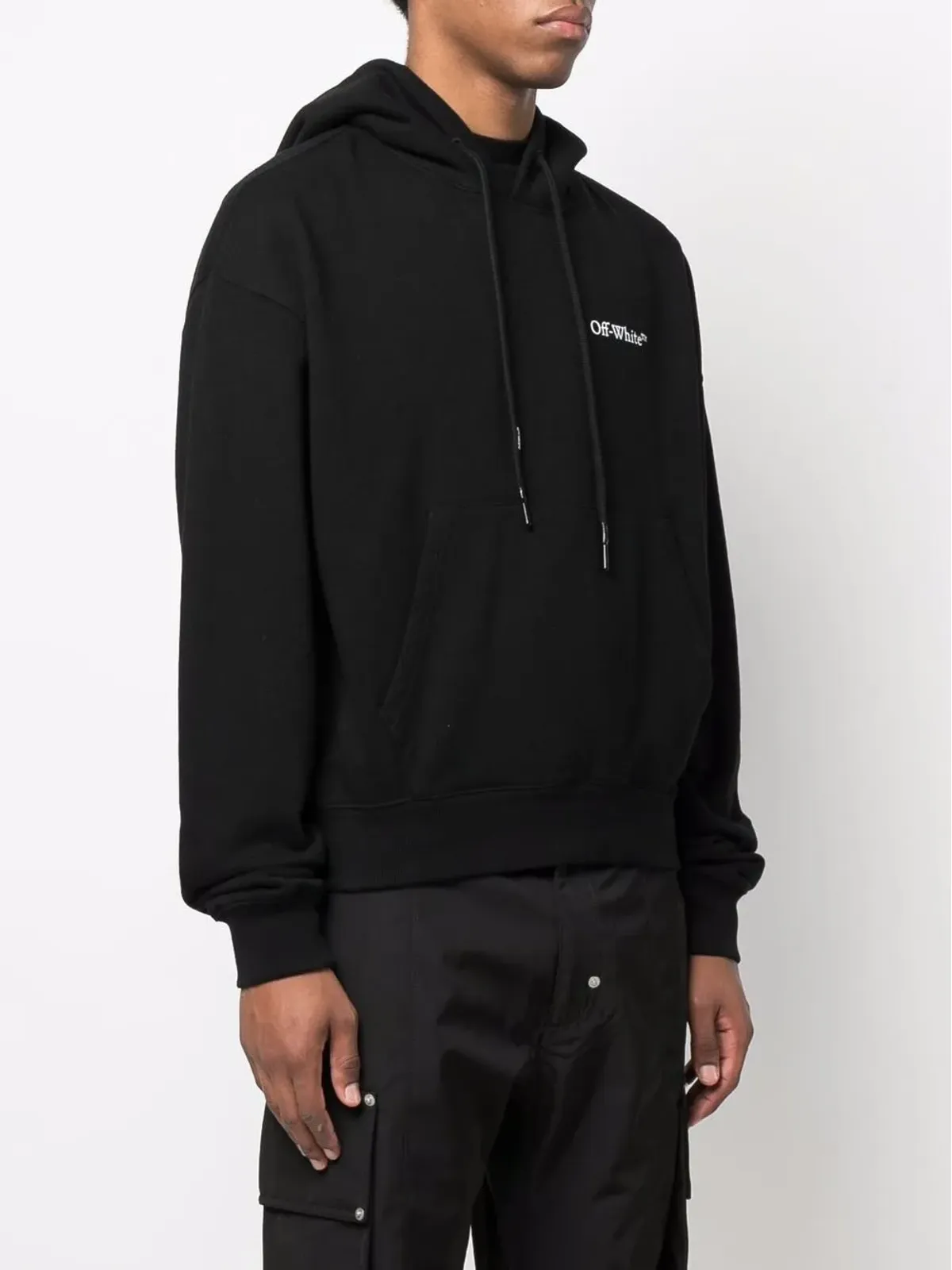 Off-White カラヴァッジョ・クラウンプリント・フーディ（ブラック） - 画像4
