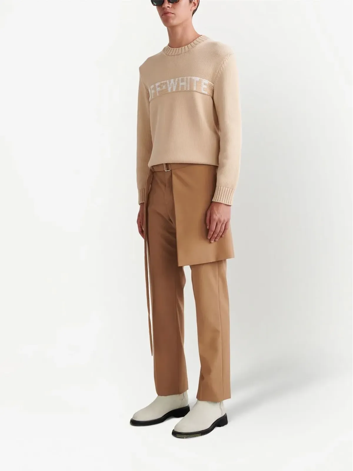 Off-White エプロンディテール テーラードパンツ - 画像2