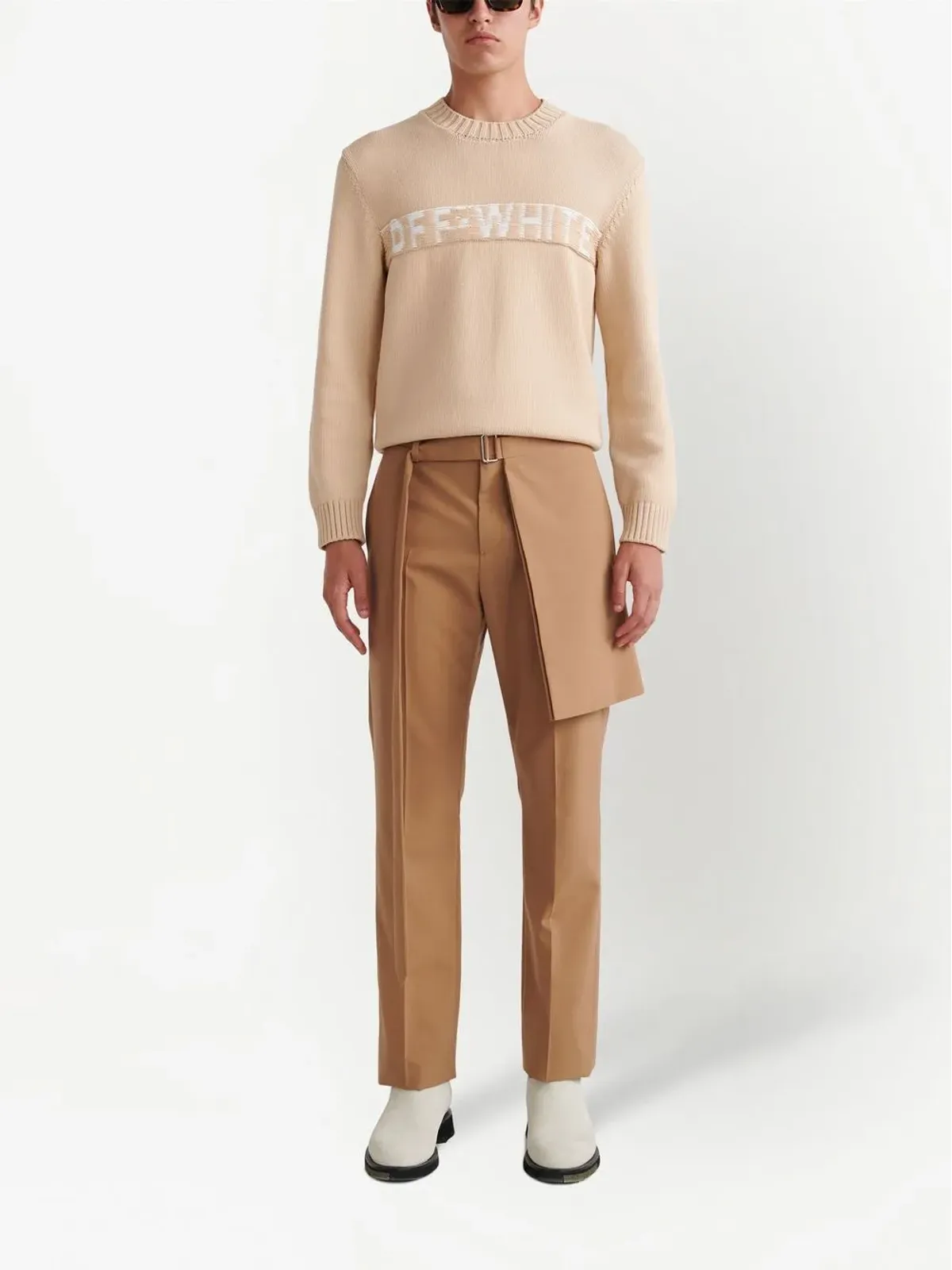 Off-White エプロンディテール テーラードパンツ - 画像3