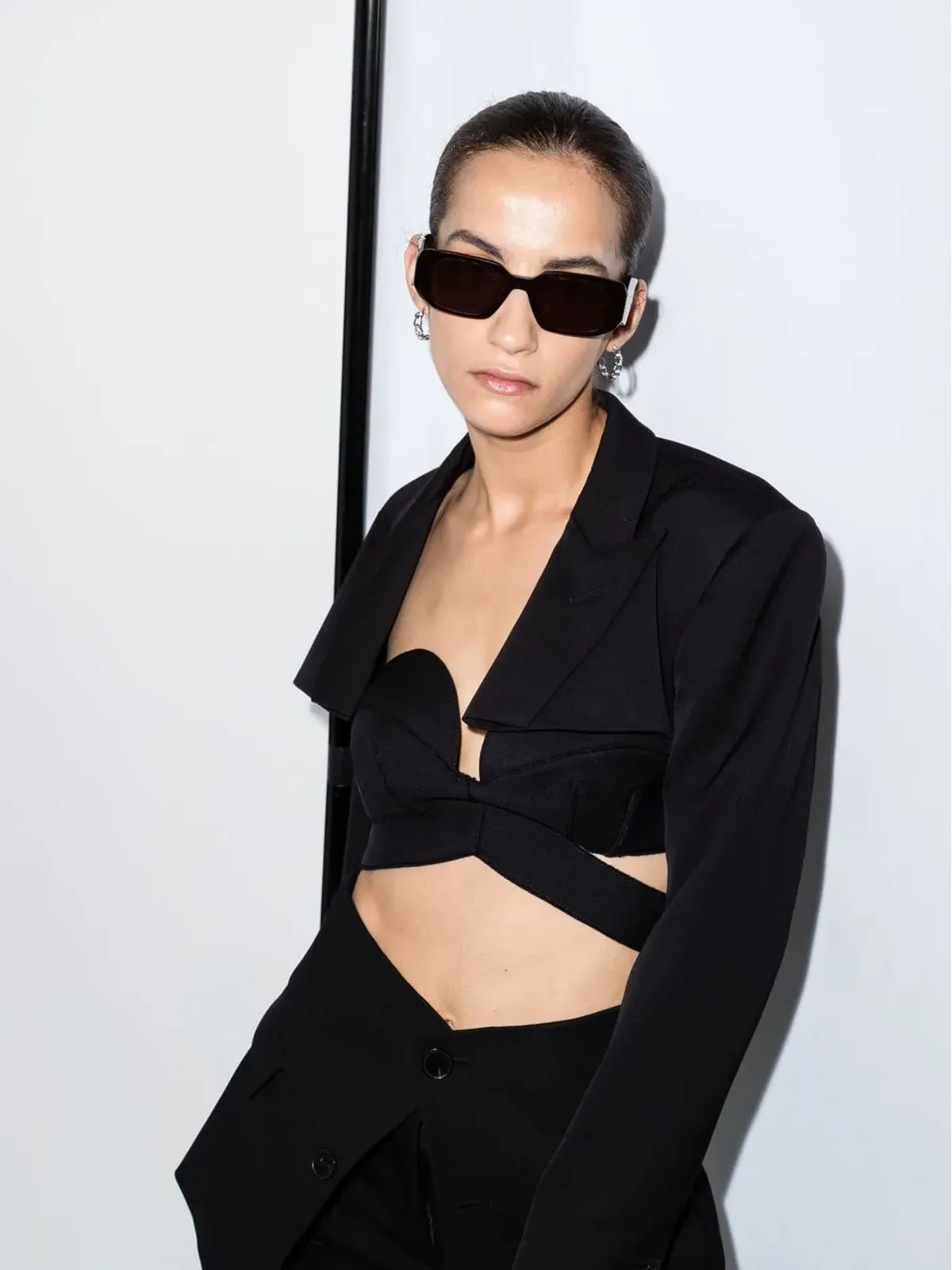 Prada Eyewear べっ甲柄スクエアフレームサングラス - 画像2