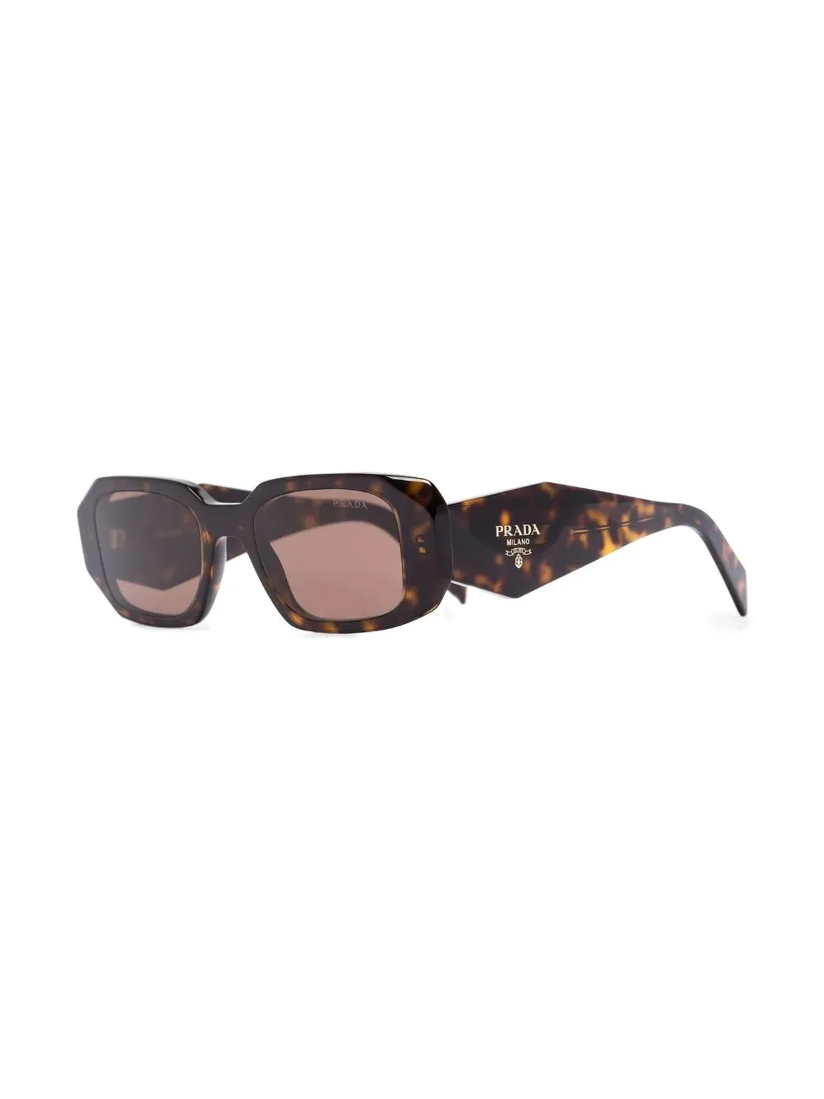Prada Eyewear べっ甲柄スクエアフレームサングラス - 画像3