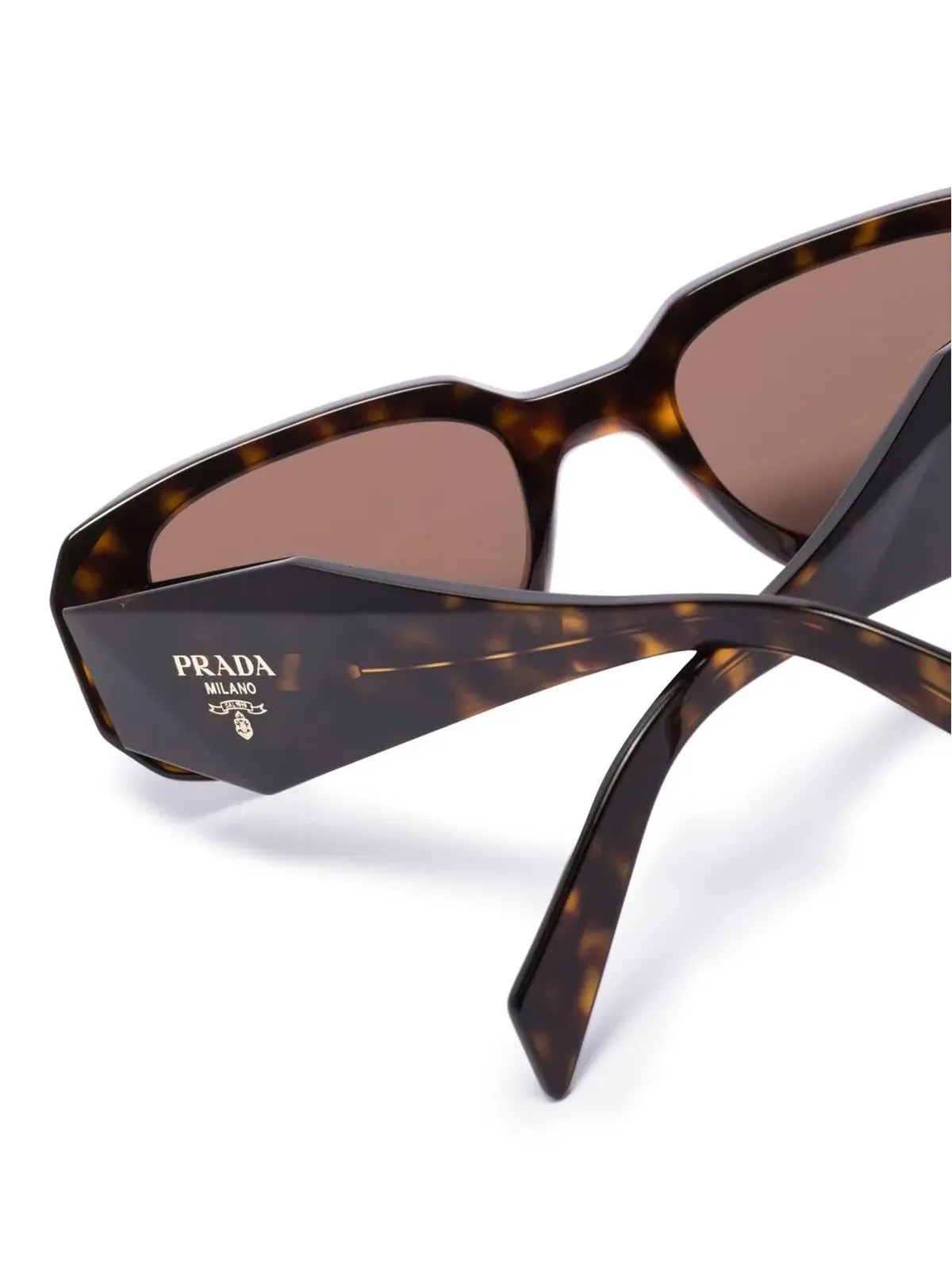 Prada Eyewear べっ甲柄スクエアフレームサングラス - 画像4