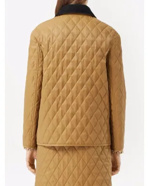 Burberry コーデュロイ襟 ダイヤモンドキルティングジャケット - サムネイル4