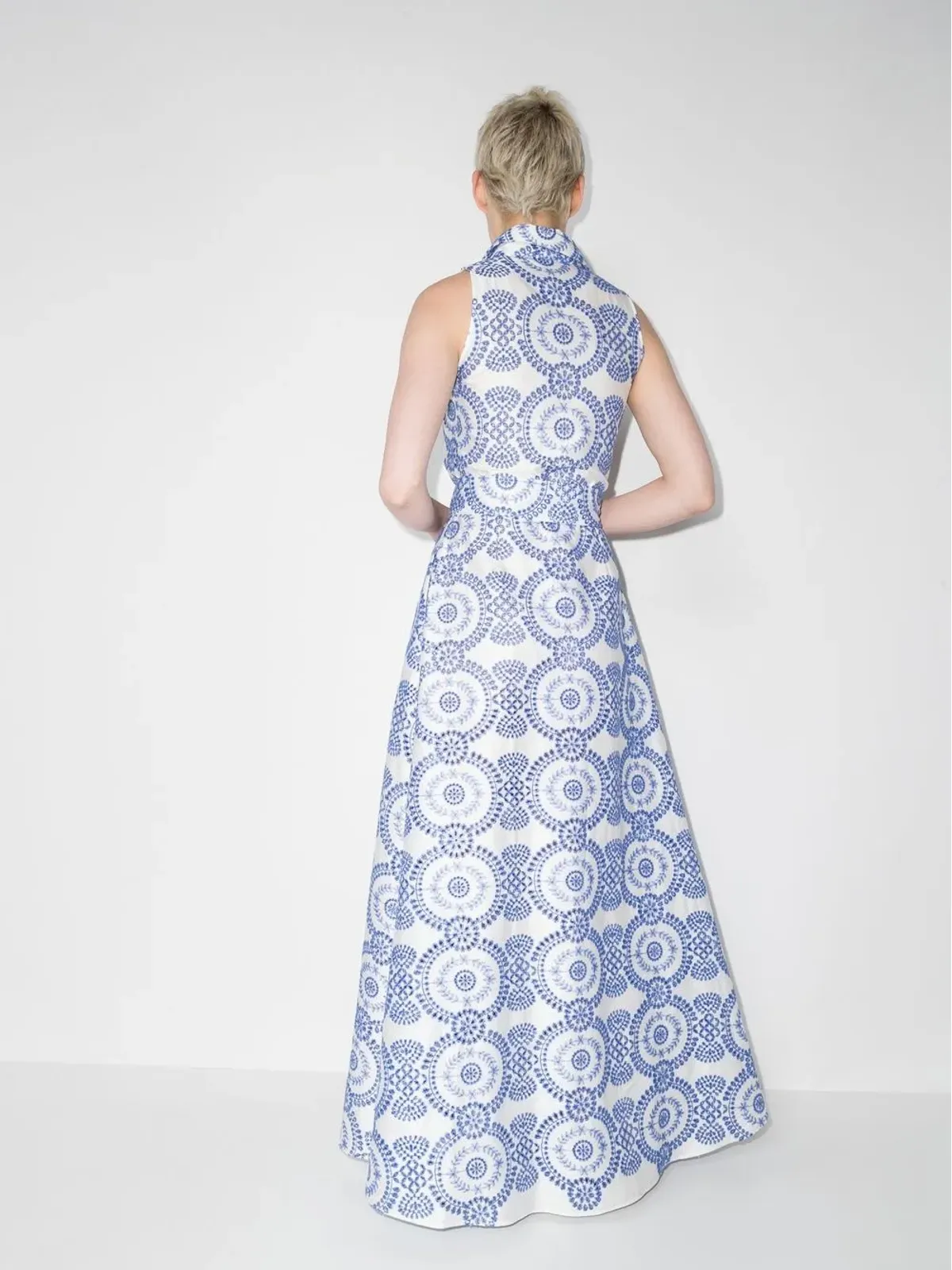 Borgo De Nor Paloma broderie-anglaise maxi shirtdress - 画像3