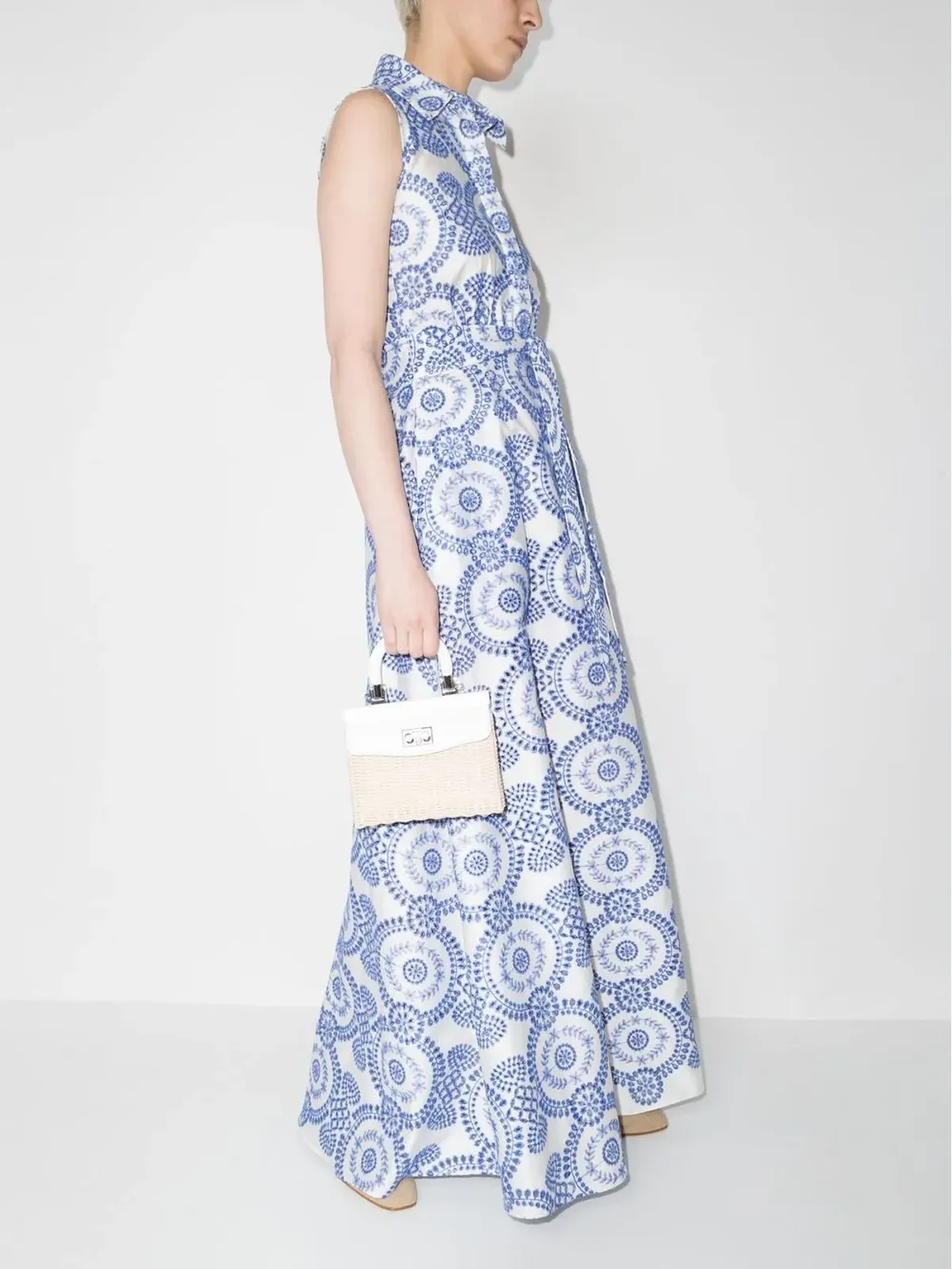 Borgo De Nor Paloma broderie-anglaise maxi shirtdress - 画像4