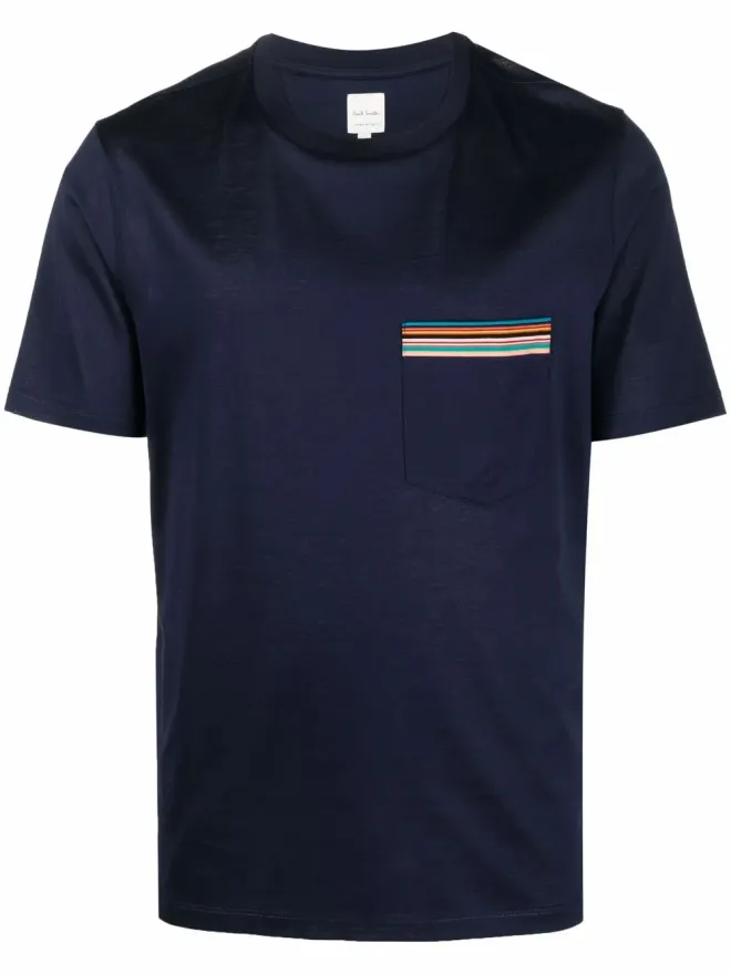 Paul Smith Paul Smith pocket cotton T-shirt - Blueの商品画像