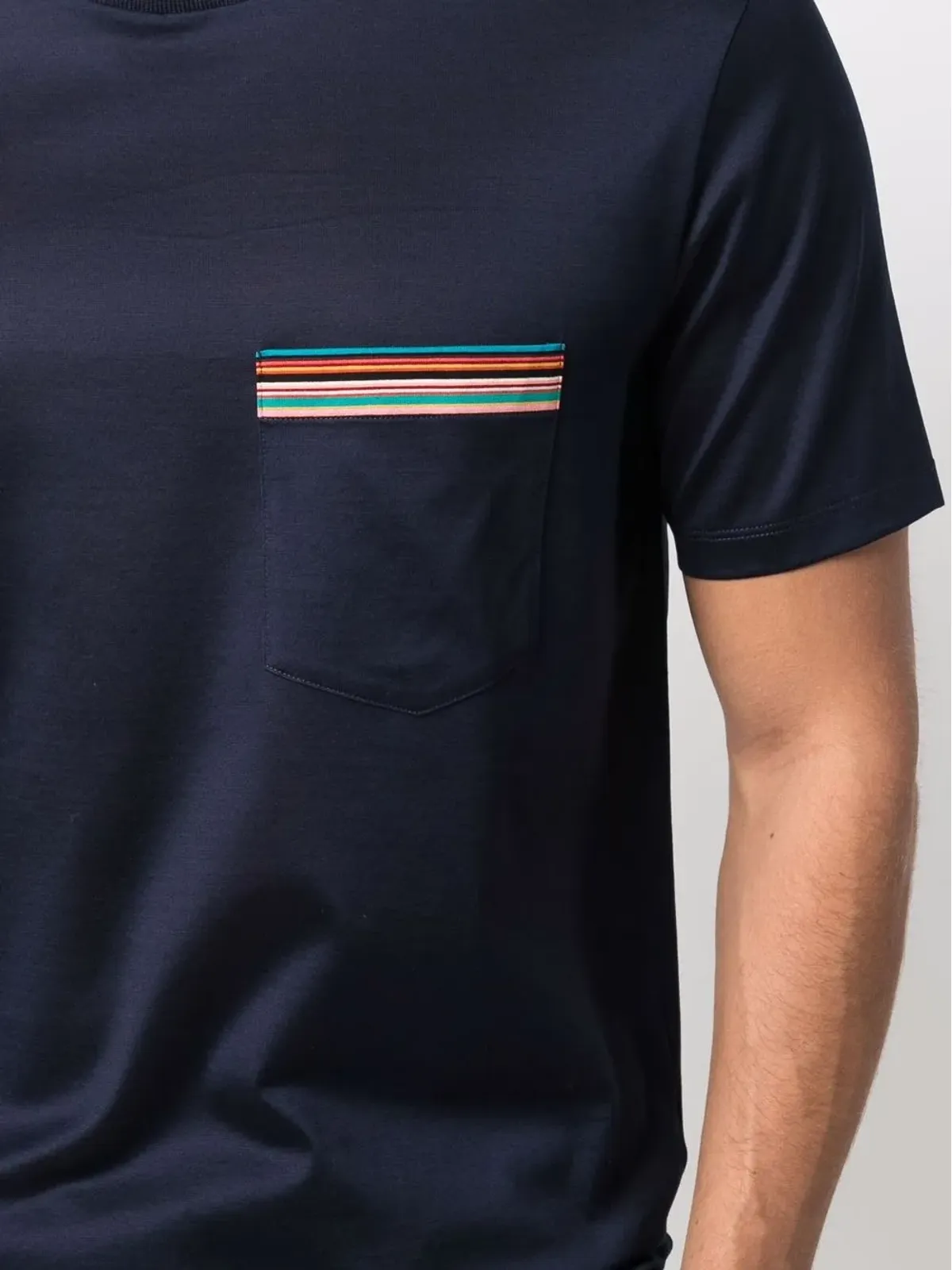Paul Smith pocket cotton T-shirt - Blue - 画像5