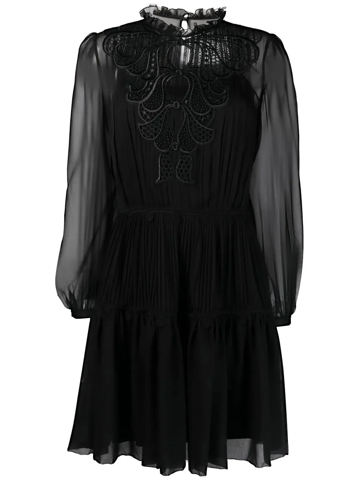 Alberta Ferretti シアーレースディテールドレス - 画像1