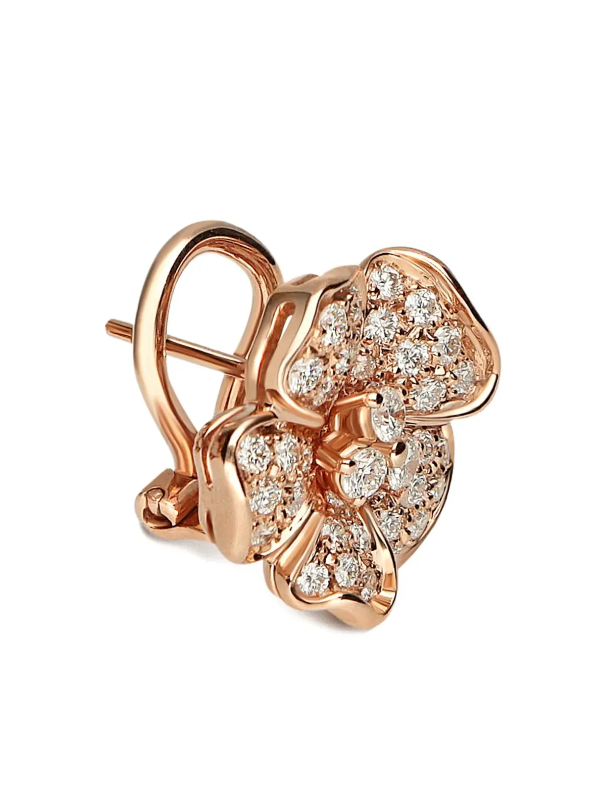 LEO PIZZO 18K ローズゴールド Flora ダイヤモンド イヤリング - 画像3