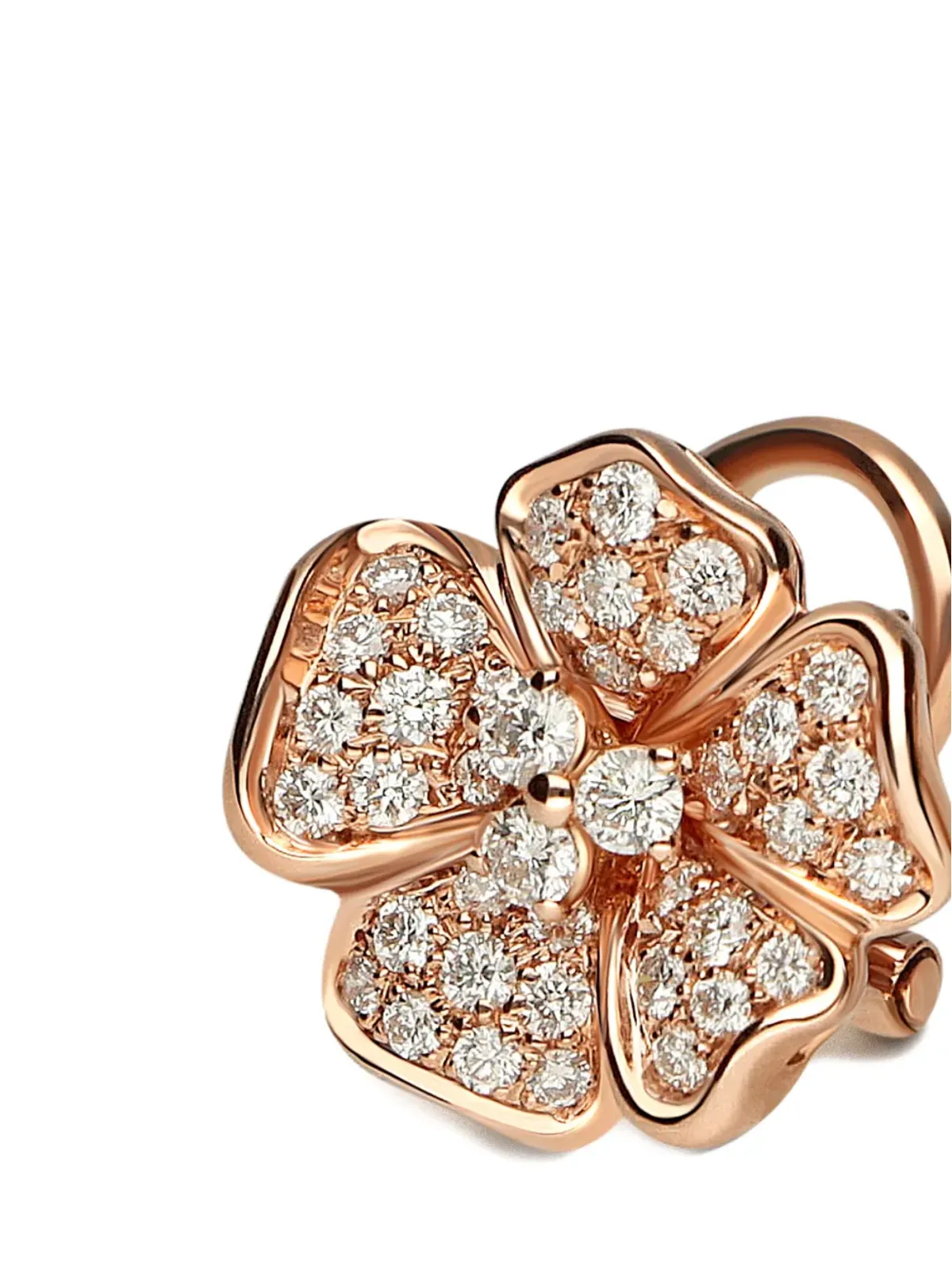 LEO PIZZO 18K ローズゴールド Flora ダイヤモンド イヤリング - 画像4