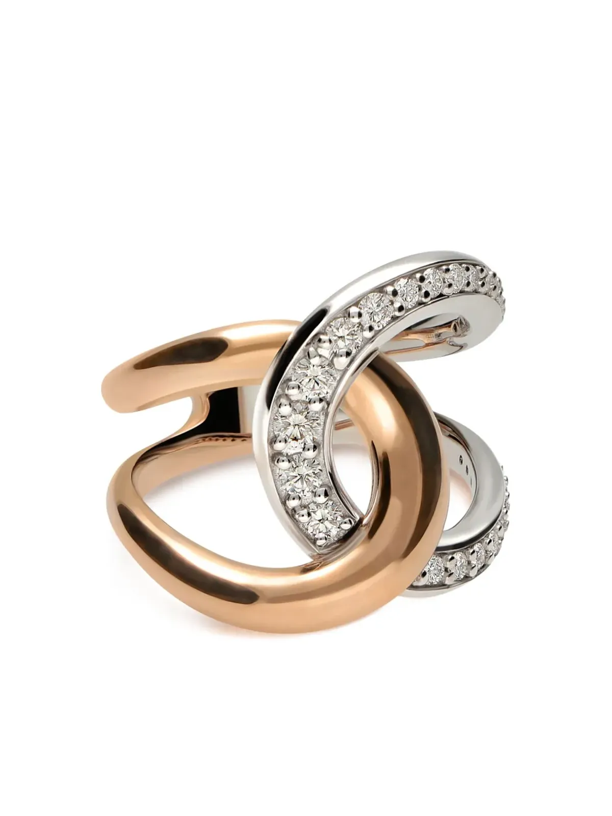 LEO PIZZO 18kt red and white gold Cheek to Cheek ダイヤモンド リング - 画像2