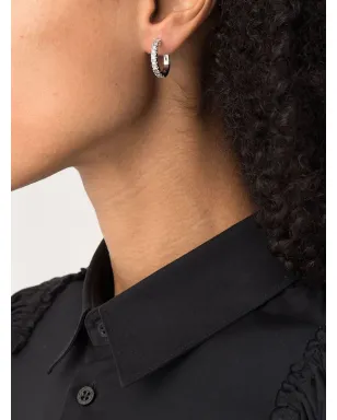 LEO PIZZO 18ktホワイトゴールド ダイヤモンド フープピアス - シルバー - サムネイル2