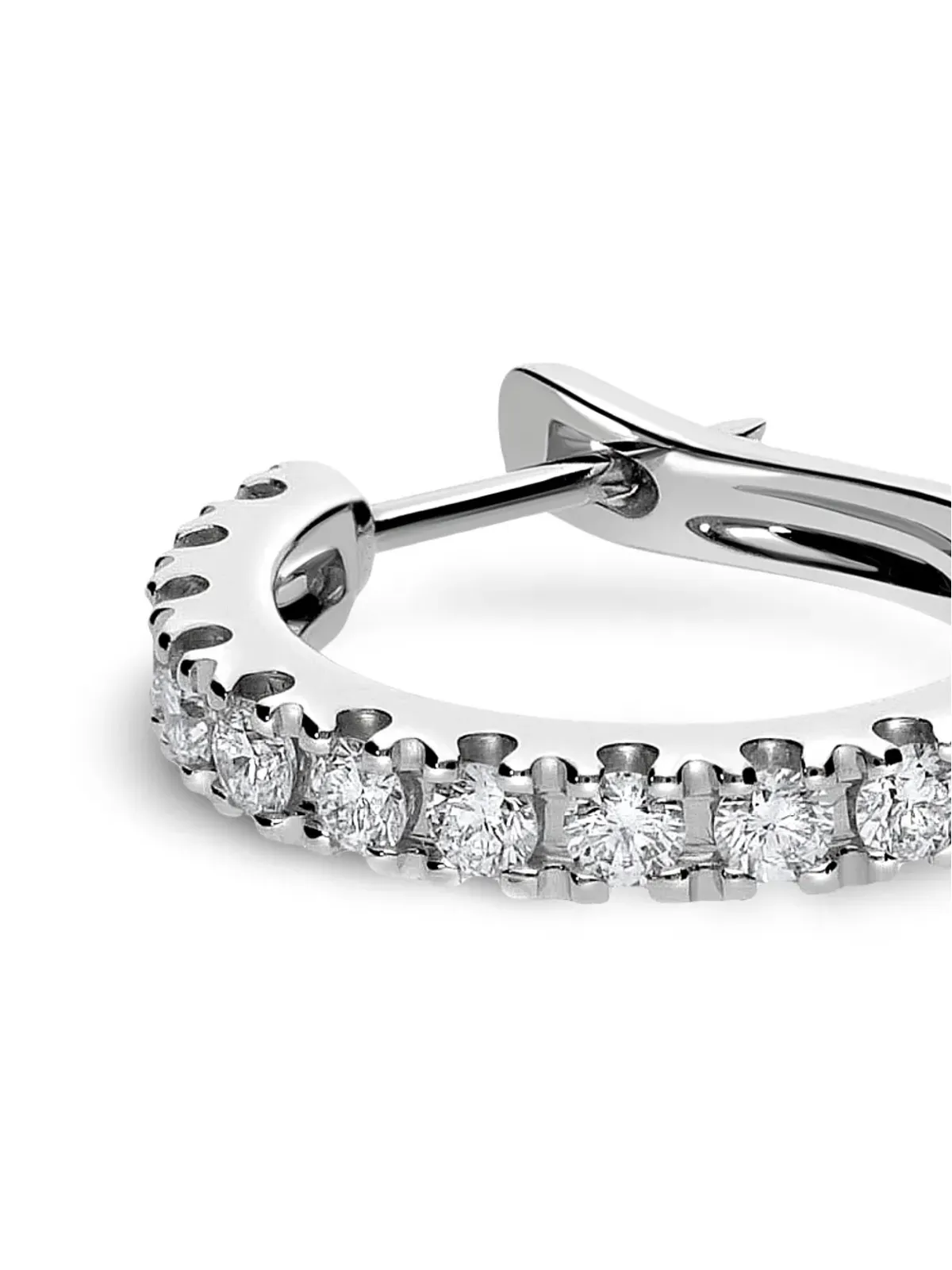 LEO PIZZO 18ktホワイトゴールド ダイヤモンド フープピアス - シルバー - 画像3