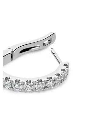 LEO PIZZO 18ktホワイトゴールド ダイヤモンド フープピアス - シルバー - サムネイル4