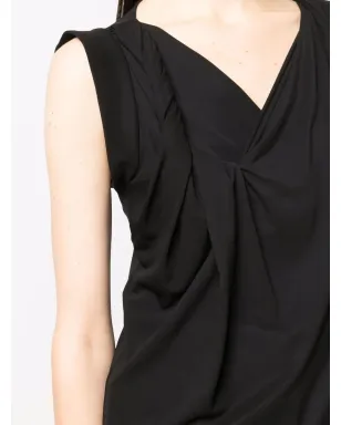 Alberta Ferretti ノースリーブVネック ブラウス - ブラック - サムネイル5
