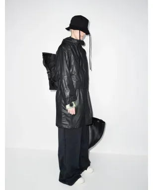 Y-3 フード付きミディレインコート - サムネイル5