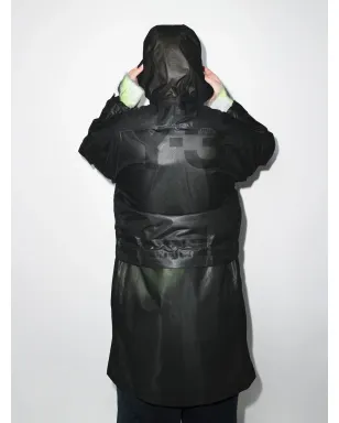 Y-3 フード付きミディレインコート - サムネイル3