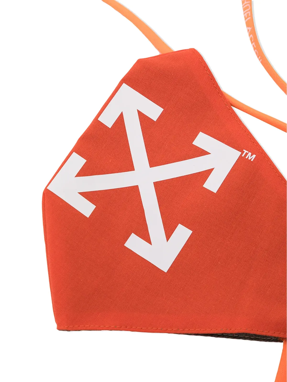 Off-White アローズプリント フェイスマスク（オレンジ） - 画像3