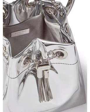 Jimmy Choo Bon Bon メタリック風バケットバッグ - シルバー - サムネイル5