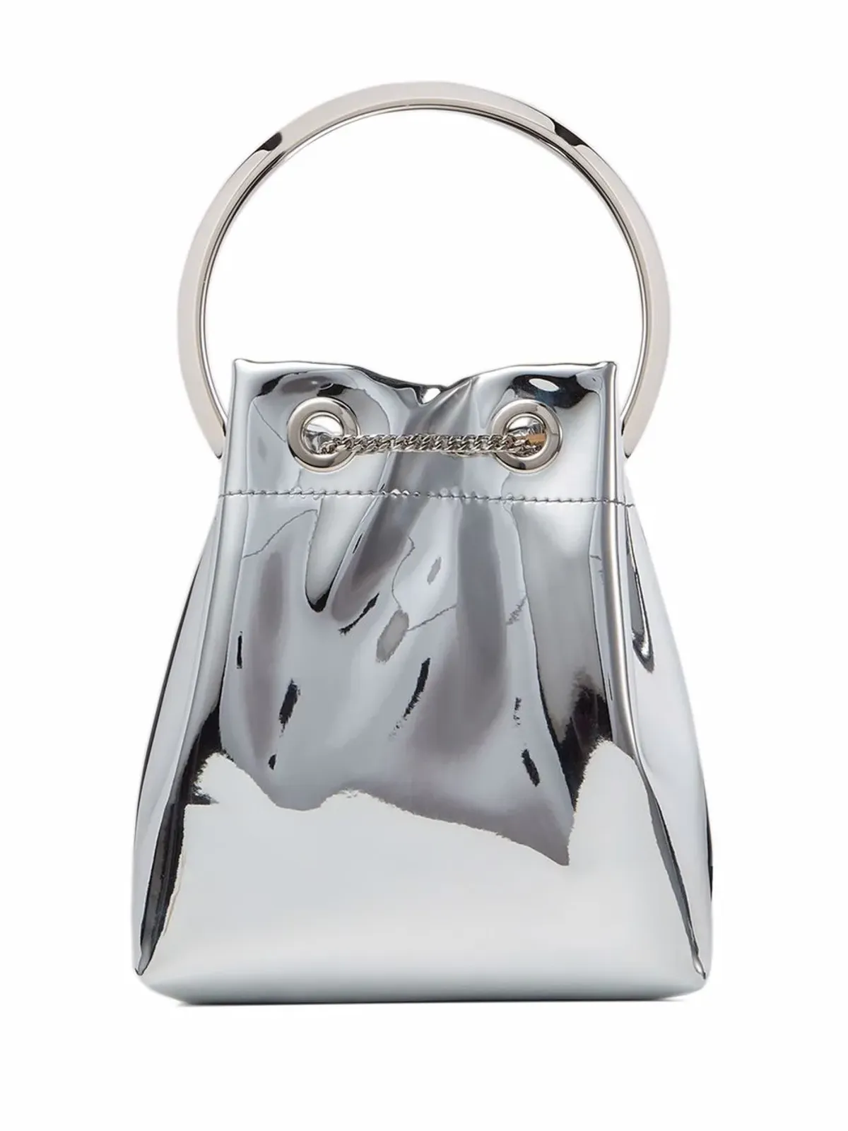 Jimmy Choo Bon Bon メタリック風バケットバッグ - シルバー - 画像3