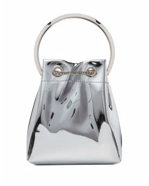 Jimmy Choo Bon Bon メタリック風バケットバッグ - シルバー - サムネイル3
