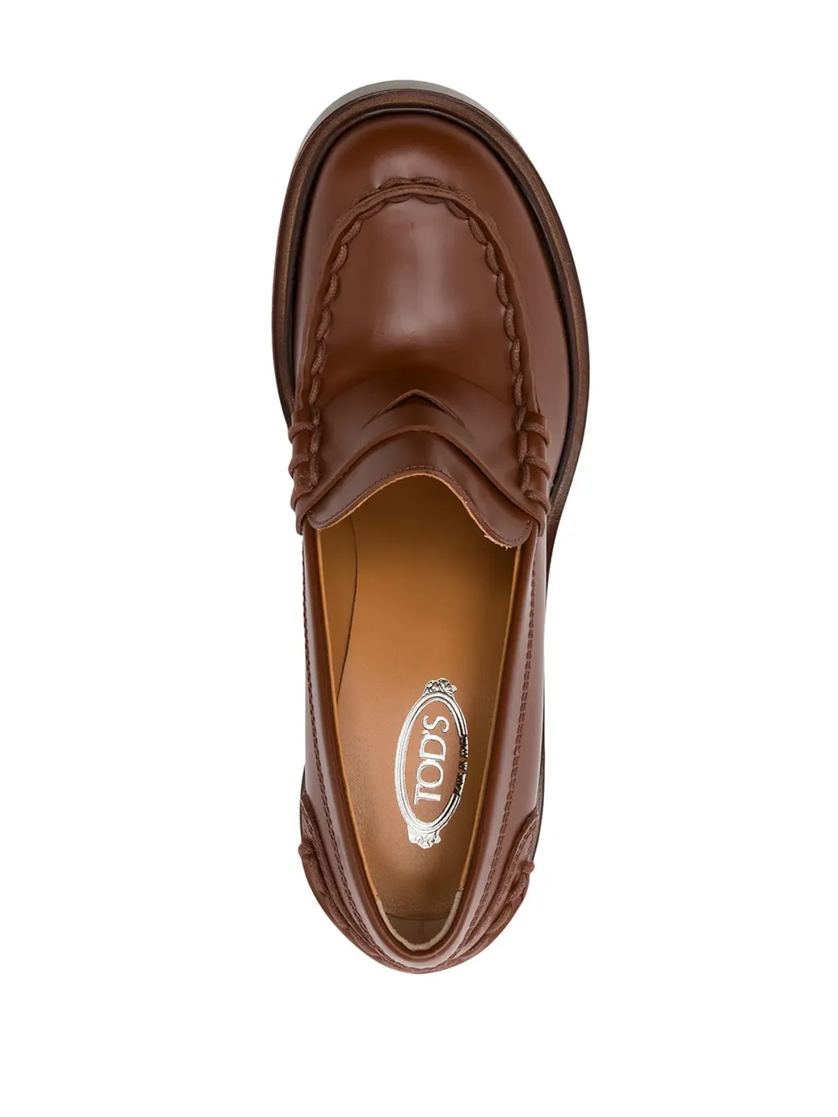 Tod's アーモンドトゥ ブロックヒール ローファー - 画像4