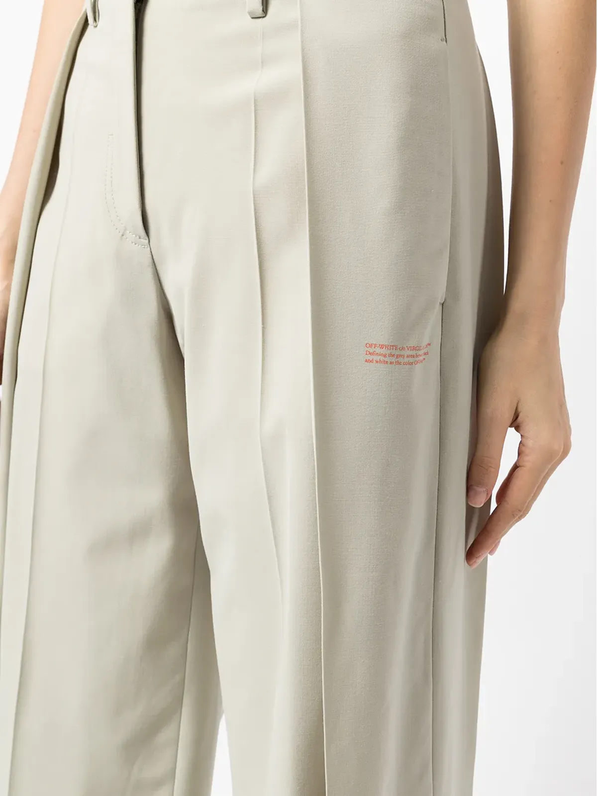 Off-White サイドプリーツパネルドパンツ - 画像5