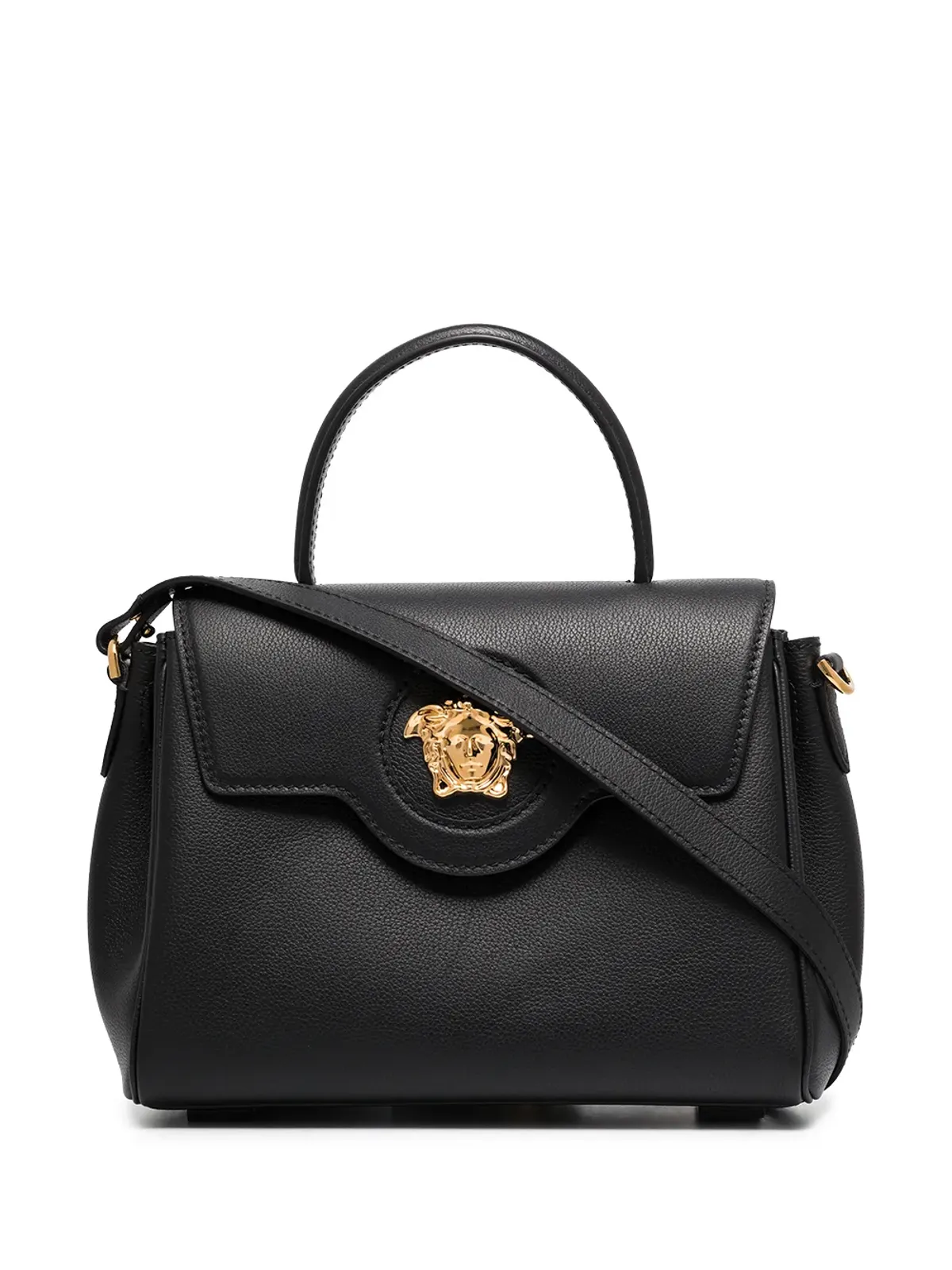 Versace La Medusa レザー ハンドバッグ - ブラック - 画像1