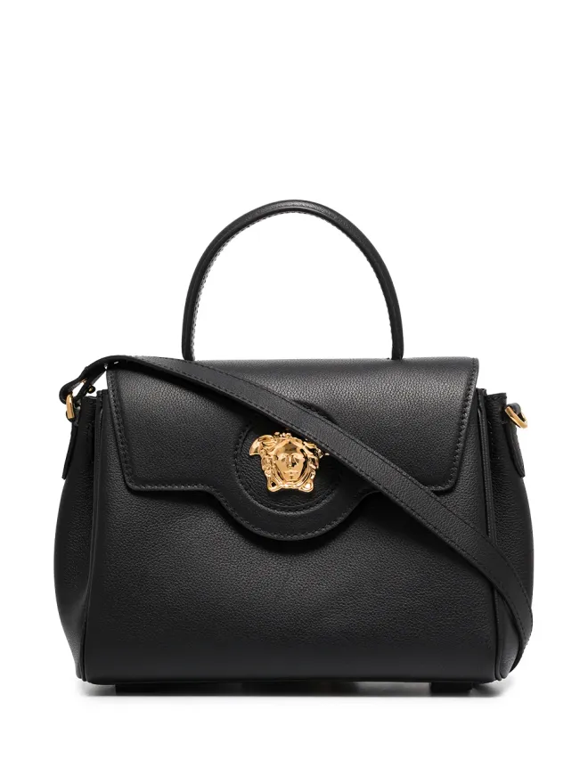 VERSACE Versace La Medusa レザー ハンドバッグ - ブラックの商品画像