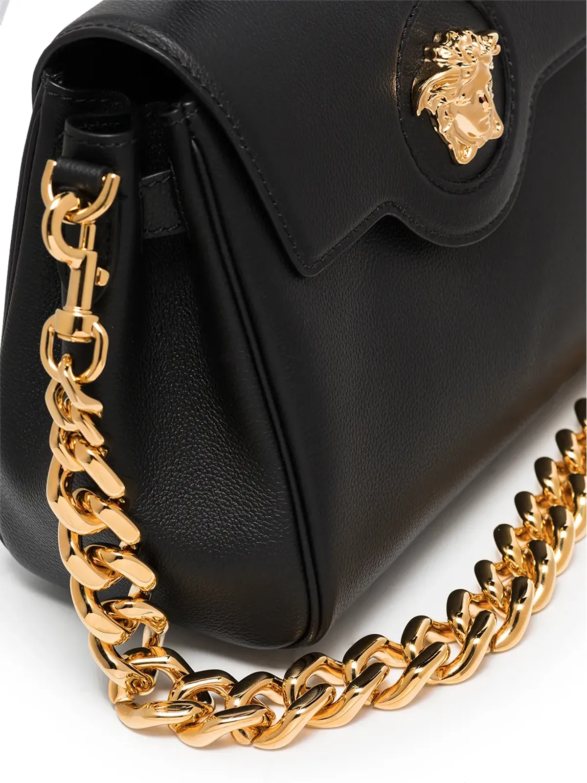 Versace La Medusa レザー ハンドバッグ - ブラック - 画像5